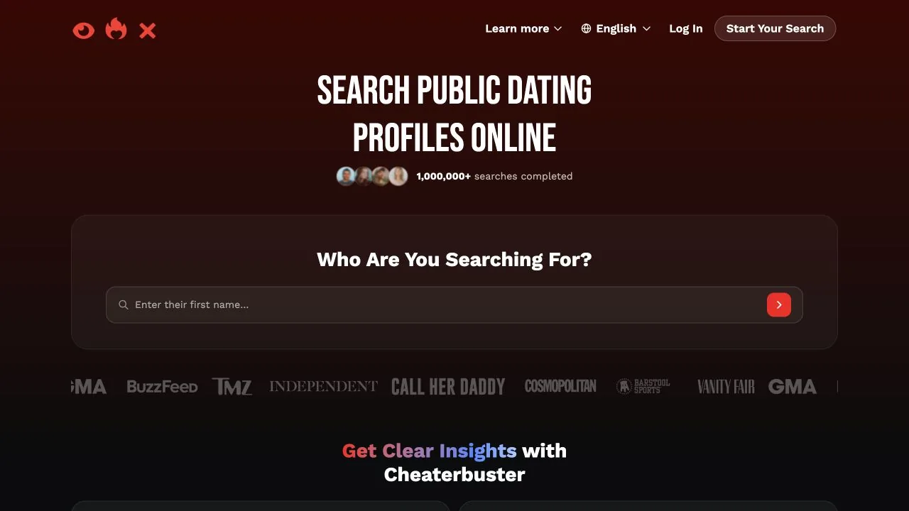 Cheaterbuster landing page