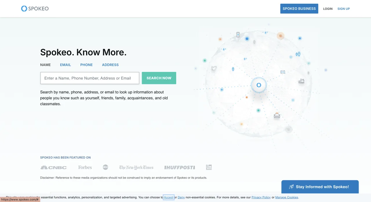 Spokeo landing page